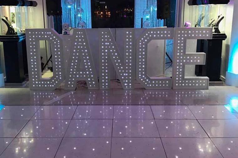 light up letters hire